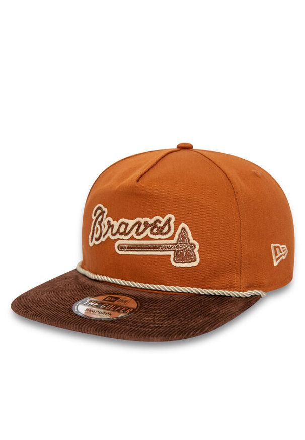 New Era Czapka z daszkiem Cord Golfer Braves 60435053 Brązowy. Kolor: brązowy. Materiał: materiał
