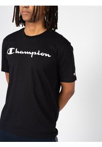 Champion T-Shirt | 218284 | Mężczyzna | Czarny. Okazja: na co dzień. Kolor: czarny. Materiał: bawełna. Długość rękawa: krótki rękaw. Wzór: nadruk. Styl: casual, klasyczny #4