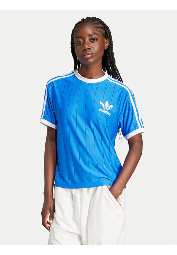 Adidas - adidas T-Shirt adicolor 3-Stripes IY7233 Niebieski Loose Fit. Kolor: niebieski. Materiał: syntetyk