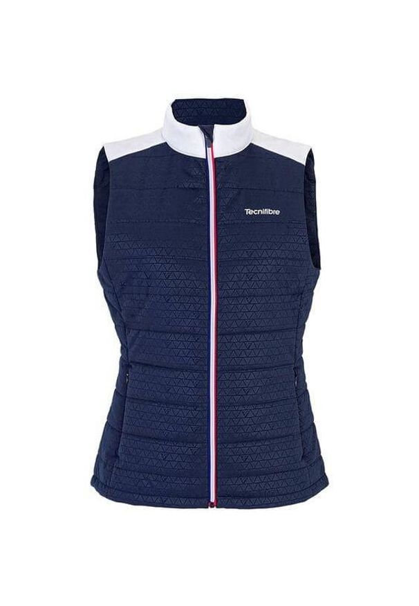 TECNIFIBRE - Kurtka damska Tecnifibre BOMBER bezrękawnik L. Kolor: niebieski, biały, wielokolorowy. Długość rękawa: bez rękawów
