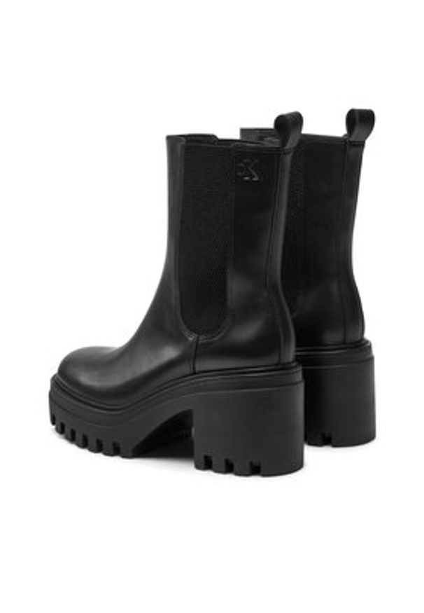 Calvin Klein Jeans Botki Chunky YW0YW01547 Czarny. Kolor: czarny. Materiał: skóra