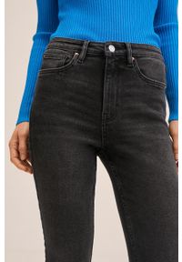 mango - Mango jeansy Soho damskie high waist. Stan: podwyższony. Kolor: szary #5