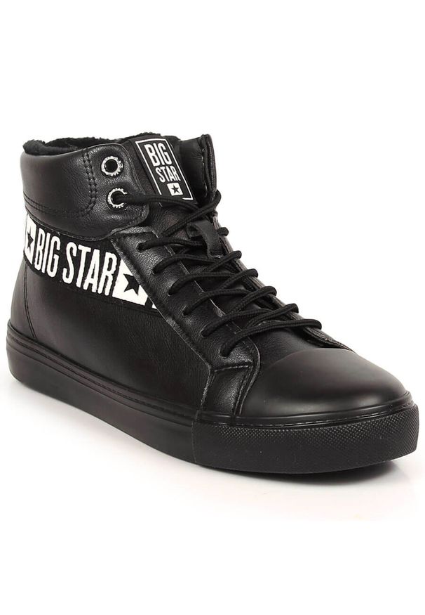 Big-Star - Buty sportowe męskie trampki czarne Big Star EE174339. Kolor: czarny. Materiał: skóra ekologiczna. Sezon: lato
