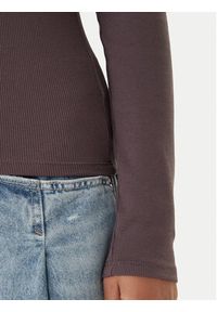 Tommy Jeans Bluzka Essential DW0DW17990 Brązowy Slim Fit. Kolor: brązowy. Materiał: bawełna #2