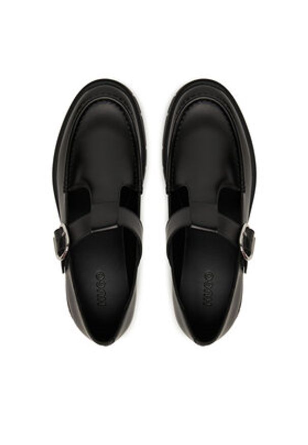Hugo - HUGO Loafersy Kris 50551873 Czarny. Kolor: czarny. Materiał: skóra