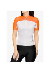 Koszulka rowerowa damska POC Essential Road Logo Jersey. Kolor: żółty, szary, wielokolorowy, pomarańczowy. Materiał: jersey. Sport: kolarstwo #1