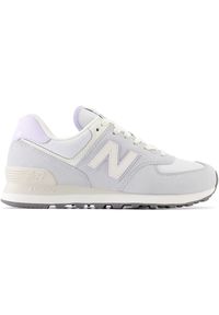 Buty damskie New Balance WL574AG2 – fioletowe. Kolor: fioletowy. Materiał: guma, zamsz, skóra, materiał, bawełna, syntetyk, dresówka. Szerokość cholewki: normalna. Model: New Balance 574