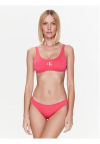 Calvin Klein Swimwear Dół od bikini KW0KW01987 Różowy. Kolor: różowy. Materiał: syntetyk #3