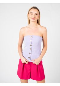 Pinko Top "Tucuman" | 100112 7624 | Kobieta | Fioletowy. Kolor: fioletowy. Materiał: poliester, elastan. Długość: długie. Styl: klasyczny, elegancki