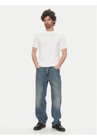 Karl Lagerfeld - KARL LAGERFELD T-Shirt 755750 500221 Biały Regular Fit. Typ kołnierza: dekolt w karo. Kolor: biały. Materiał: bawełna #3