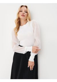 Mohito - Biały sweter z ozdobnymi rękawami - Biały. Kolor: biały #2