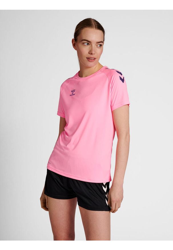 Hummel Core XK Poly T-Shirt S/S Woman. Kolor: różowy. Sport: fitness