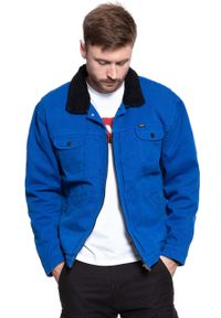 Wrangler - KURTKA ZIMOWA WRANGLER TWILL SHERPA COBALT BLUE W4A7W2B09 112129076. Sezon: zima #1