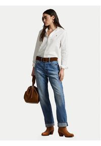 Polo Ralph Lauren Koszula 211970736001 Biały Relaxed Fit. Typ kołnierza: polo. Kolor: biały. Materiał: bawełna #6