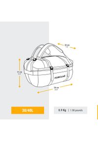 FORCLAZ - Torba trekkingowa Forclaz Duffel 500 Extend 30-40 litrów. Kolor: wielokolorowy, czarny, zielony. Materiał: materiał, tkanina