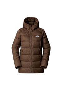 Kurtka damska The North Face Hyalite 0A8E741OI1 - brązowa. Okazja: na spacer. Kolor: brązowy. Materiał: nylon, materiał, puch. Sezon: zima. Sport: turystyka piesza #1