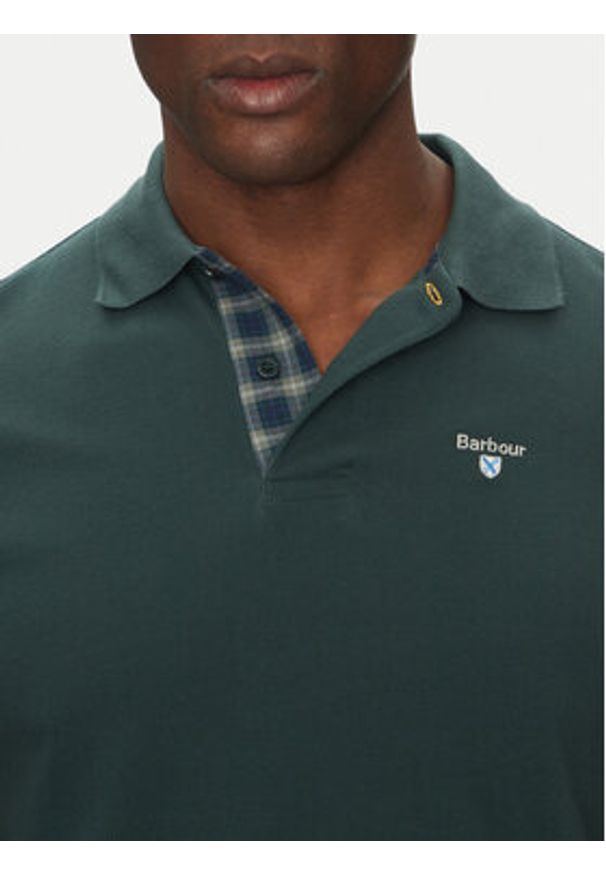 Barbour Polo Tartan MML0012GN89 Zielony Regular Fit. Typ kołnierza: polo. Kolor: zielony. Materiał: bawełna