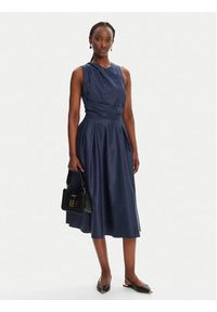 Elisabetta Franchi Sukienka koktajlowa AB-T52-52E2-V440 Granatowy Regular Fit. Kolor: niebieski. Materiał: bawełna. Styl: wizytowy #2
