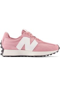 Buty damskie New Balance U327ED – różowe. Okazja: na co dzień. Kolor: różowy. Materiał: materiał, zamsz, skóra, guma. Szerokość cholewki: normalna #1