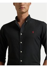 Polo Ralph Lauren Koszula 710767828001 Czarny Slim Fit. Typ kołnierza: polo. Kolor: czarny. Materiał: bawełna #2