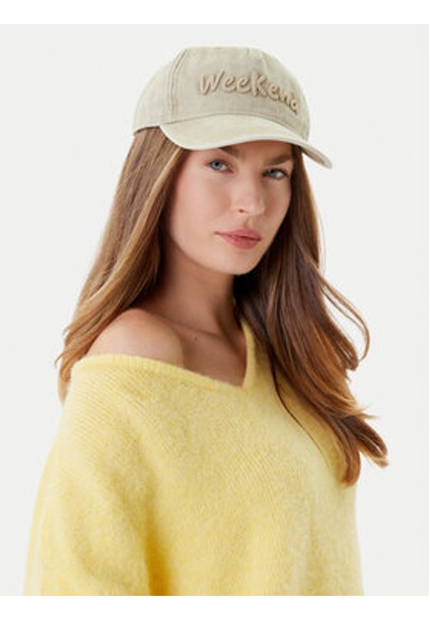 Weekend Max Mara Czapka z daszkiem Bruno 2525576024 Beżowy. Kolor: beżowy. Materiał: bawełna