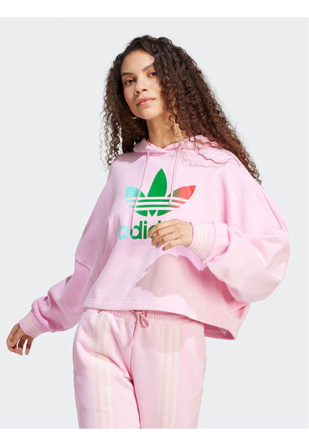 Adidas - adidas Bluza IK7863 Różowy. Kolor: różowy. Materiał: bawełna