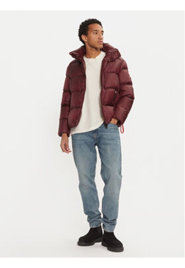 After Label - AFTER LABEL Kurtka puchowa Chamonix A00015 Bordowy Regular Fit. Kolor: czerwony. Materiał: syntetyk