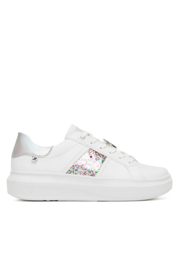 Rieker Revolution Lifestyle Sneakersy W1202-83 Biały. Kolor: biały. Materiał: skóra
