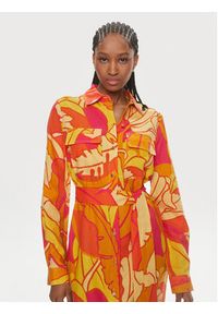Joseph Ribkoff Sukienka koszulowa 242912 Pomarańczowy Regular Fit. Kolor: pomarańczowy. Materiał: wiskoza. Typ sukienki: koszulowe #3