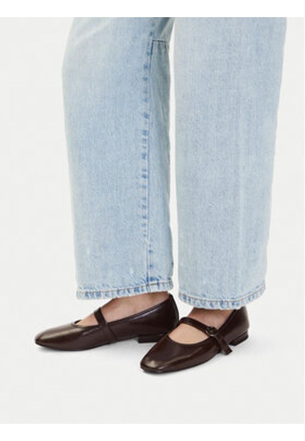 Jenny - JENNY Baleriny CEO-CWBFP5-07A Brązowy. Kolor: brązowy. Materiał: materiał, syntetyk