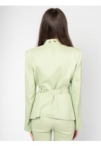 Patrizia Pepe Marynarka | 8S0451/A210 | Kobieta | Zielony. Okazja: na co dzień. Kolor: zielony. Materiał: wiskoza, len, elastan. Wzór: aplikacja. Styl: casual, elegancki