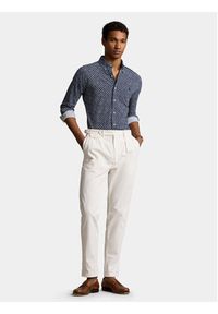 Polo Ralph Lauren Koszula 710935985001 Granatowy Slim Fit. Typ kołnierza: polo. Kolor: niebieski. Materiał: bawełna #4