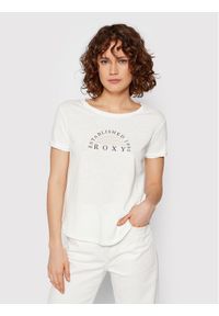 Roxy T-Shirt Oceanaholic ERJZT05354 Biały Relaxed Fit. Kolor: biały. Materiał: syntetyk, bawełna