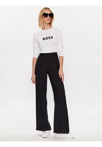 BOSS - Boss Bluzka Logo 50489592 Biały Regular Fit. Kolor: biały. Materiał: bawełna #5