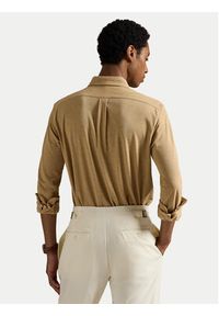Polo Ralph Lauren Koszula 710654408115 Beżowy Regular Fit. Typ kołnierza: polo. Kolor: beżowy. Materiał: bawełna #3