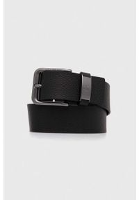 Calvin Klein Jeans pasek skórzany męski kolor czarny. Kolor: czarny. Materiał: skóra #1