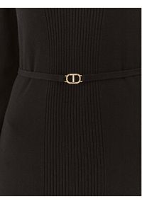 TwinSet - TWINSET Sukienka dzianinowa 232TT3062 Czarny Regular Fit. Kolor: czarny. Materiał: dzianina, wiskoza #3