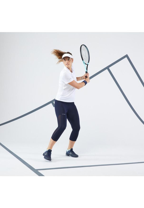 ARTENGO - Krótkie legginsy do tenisa damskie Artengo Dry Hip Ball. Kolor: niebieski. Materiał: materiał, poliamid, poliester, elastan. Długość: krótkie. Sport: tenis