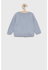 GAP Sweter bawełniany dziecięcy. Okazja: na co dzień. Kolor: niebieski. Materiał: bawełna. Styl: casual