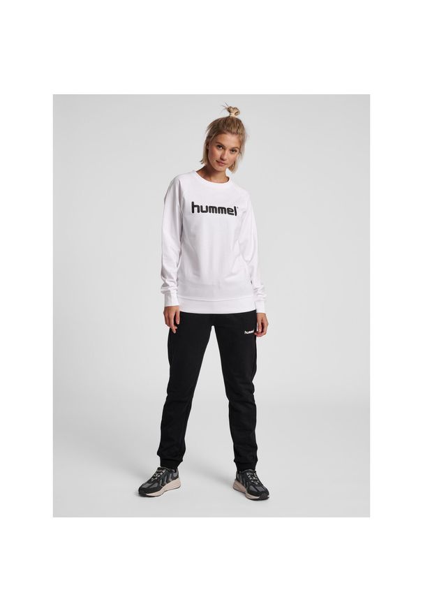 Bluza do piłki ręcznej damska Hummel Go Cotton Logo Sweatshirt Woman. Kolor: biały