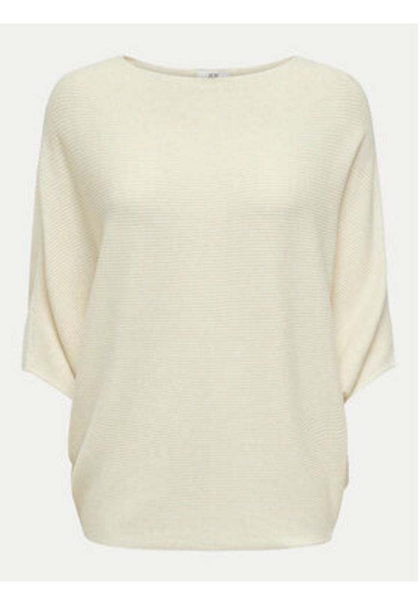 JDY Sweter New Behave 15181237 Beżowy Regular Fit. Kolor: beżowy. Materiał: syntetyk