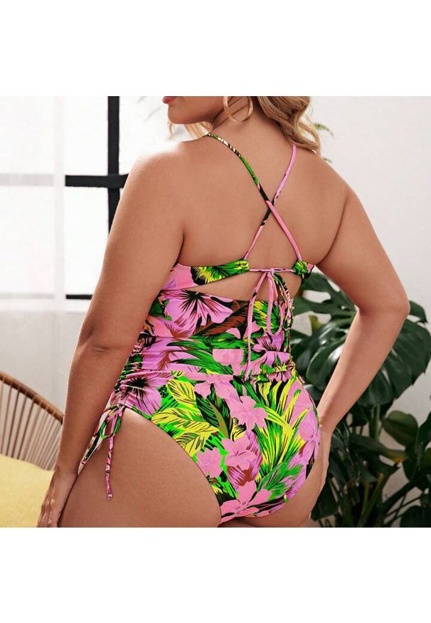 Intica - Kostium kąpielowy jednoczęściowy z wycięciem na lato Sadika. Kolor: wielokolorowy. Materiał: materiał, tkanina