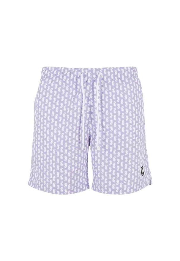 Urban Classics - Męskie Spodenki Kąpielowe Seahorse. Kolor: fioletowy, różowy, wielokolorowy. Styl: sportowy