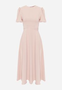 Born2be - Różowa Elegancka Sukienka VICES o Rozkloszowanym Kroju z Krótkim Rękawem Aezith. Okazja: na komunię, na wesele, na ślub cywilny. Kolor: różowy. Długość rękawa: krótki rękaw. Typ sukienki: proste, rozkloszowane. Styl: elegancki #5