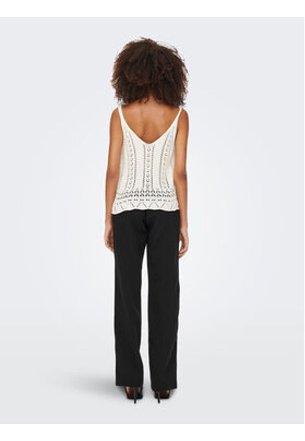 only - ONLY Top Lyzet 15277573 Écru Regular Fit. Materiał: bawełna
