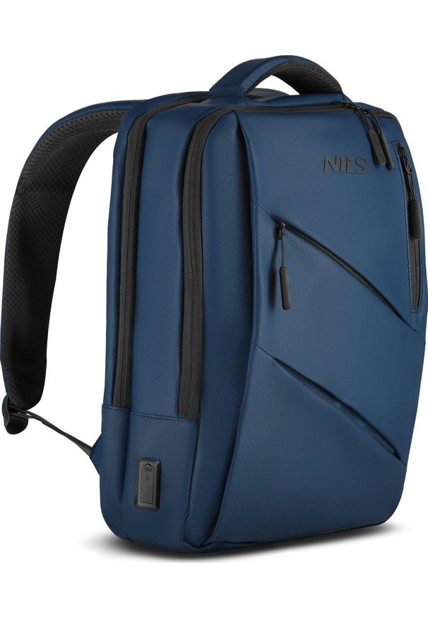 NILS EXTREME - Plecak Nils Extreme NC4502 PLECAK NA LAPTOP Z USB NIEBIESKI NILS. Kolor: niebieski