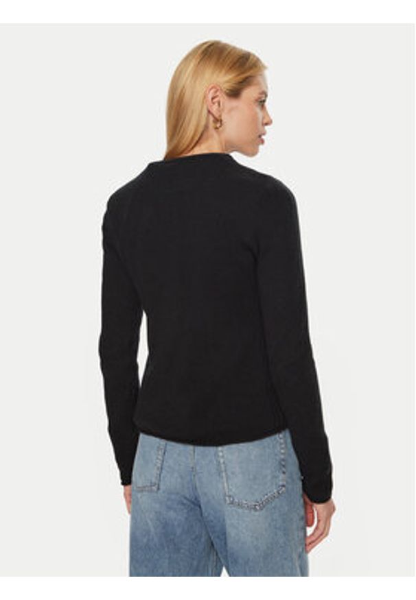 TOMMY HILFIGER - Tommy Hilfiger Sweter WW0WW44161 Czarny Regular Fit. Kolor: czarny. Materiał: wełna
