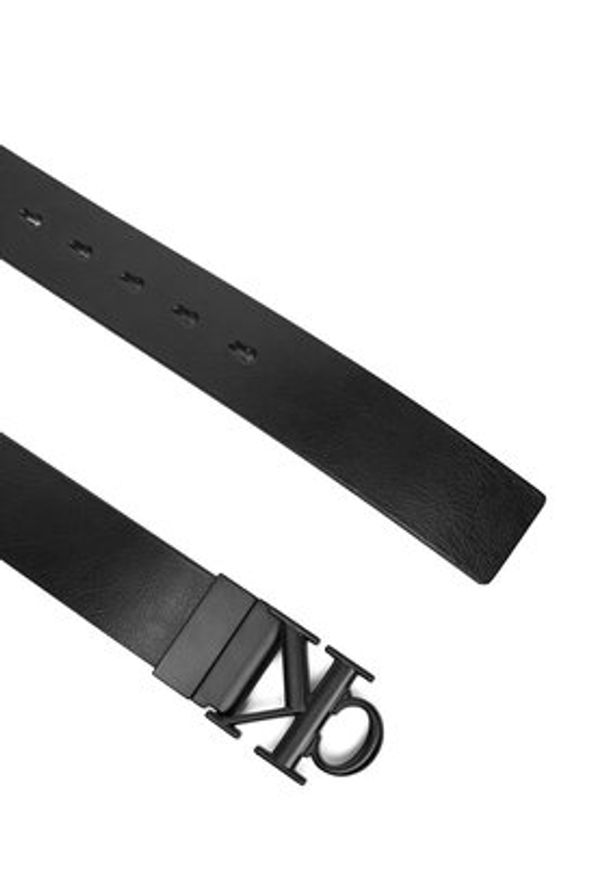 Calvin Klein Pasek Męski Ck Buckle Tumbled 35Mm Adj/Rev LV04D7049G Czarny. Kolor: czarny. Materiał: skóra