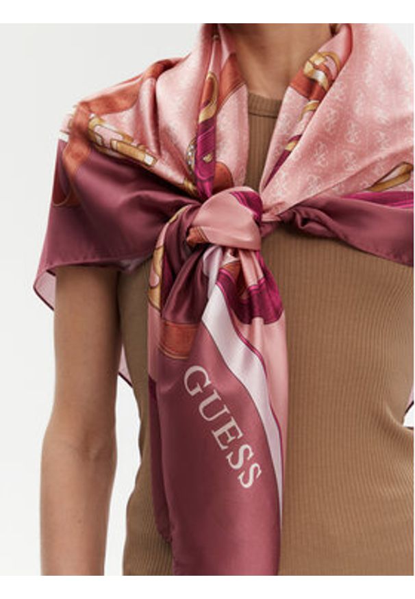 Guess Szalik 172127 Różowy. Kolor: różowy. Materiał: poliester, materiał