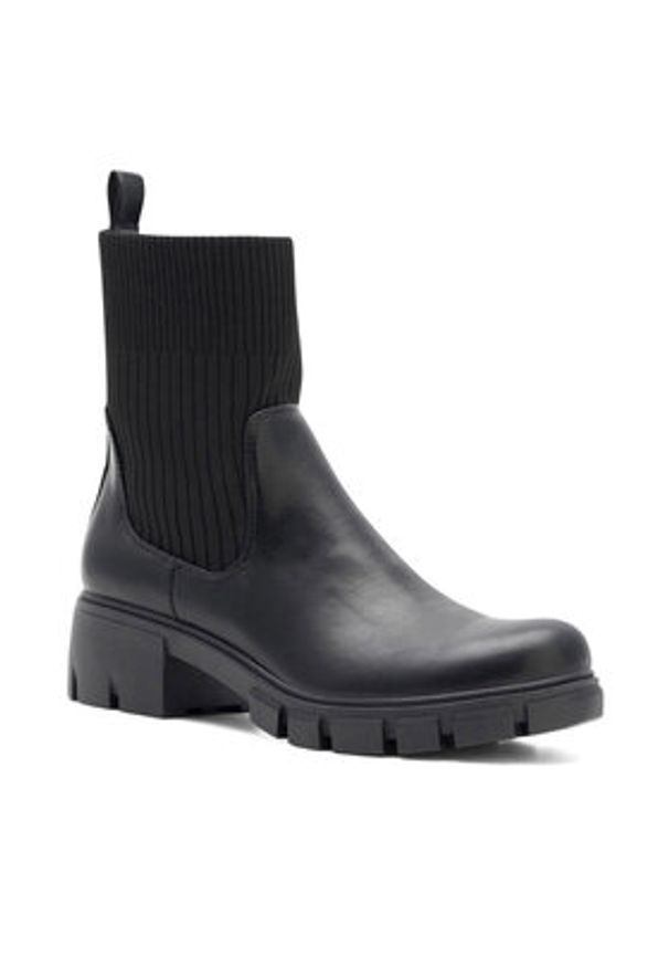DeeZee Botki WS5575-05 Czarny. Kolor: czarny. Materiał: skóra